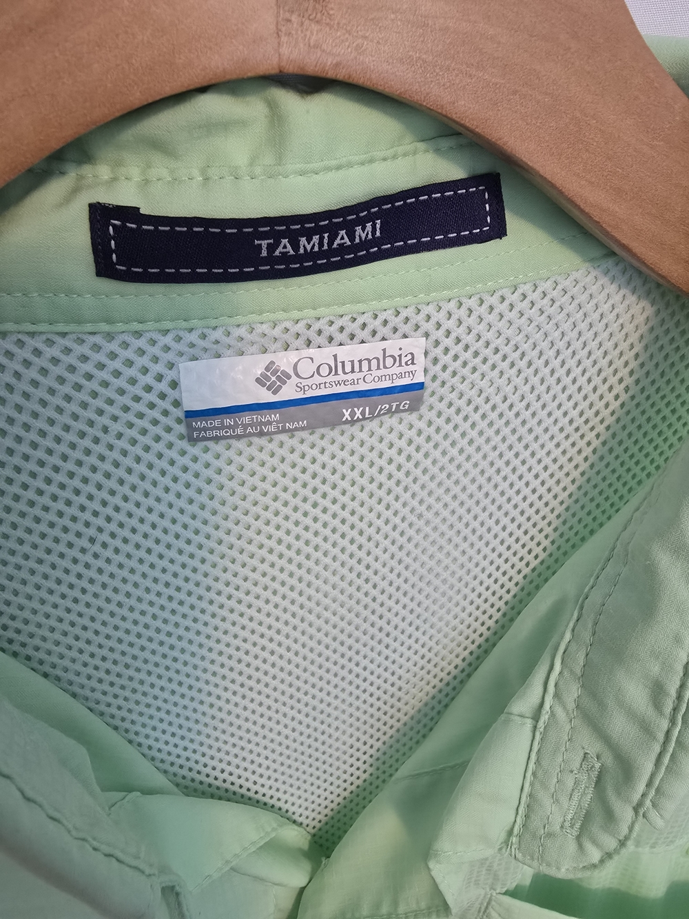 Columbia Men's Mint Green Short-Sleeve Fishing Shirt XXL - Picture 4 of 4